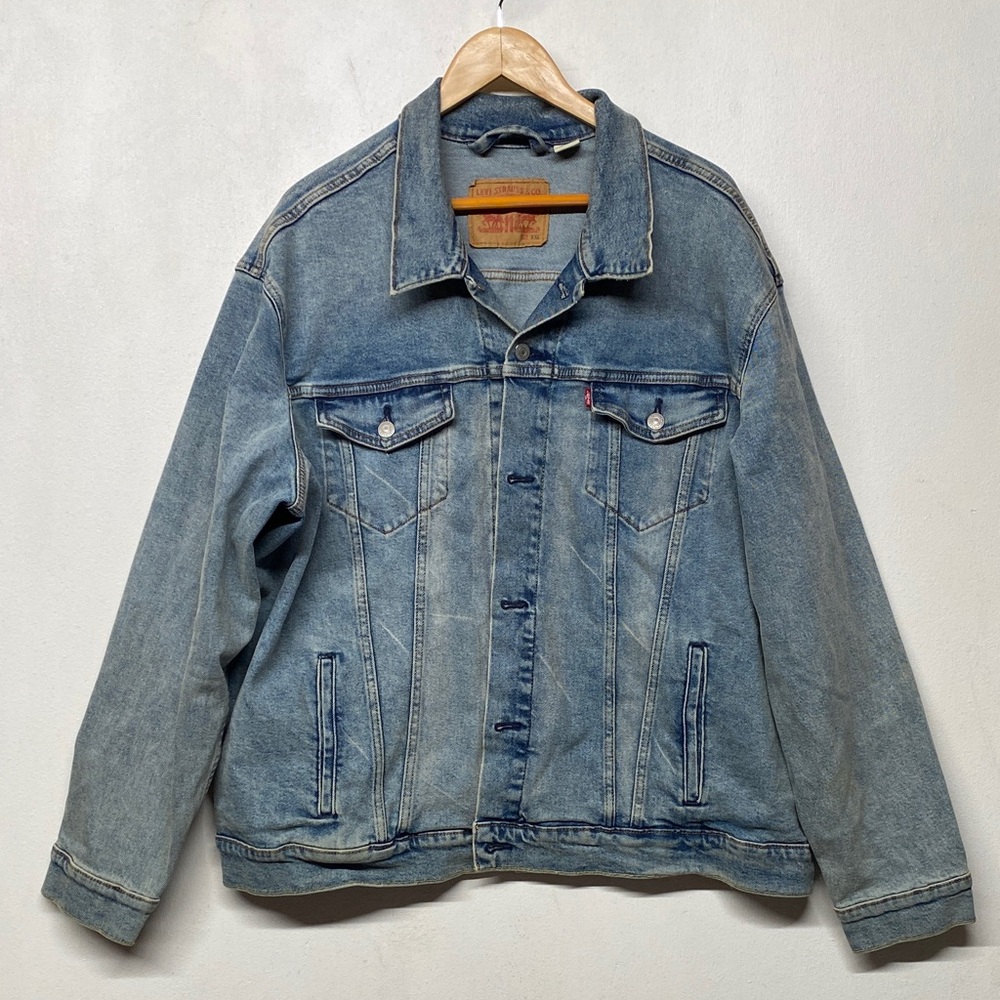 Levi's Men's Washed Blue Denim Trucker Jacket XXL